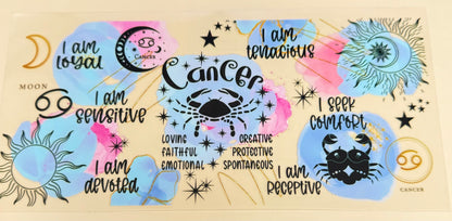 C421- HOROSCOPE- (1PC) 16OZ UV DTF Transfer Wrap/Sticker for Cup/Tumbler