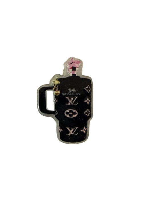 F/ACR34- (1)PC 1" LV Fashion Stanley Acrylic Focal Bead for DIY Pens, Keychains, Wristlets, Cup Charms, Car Charms ETC