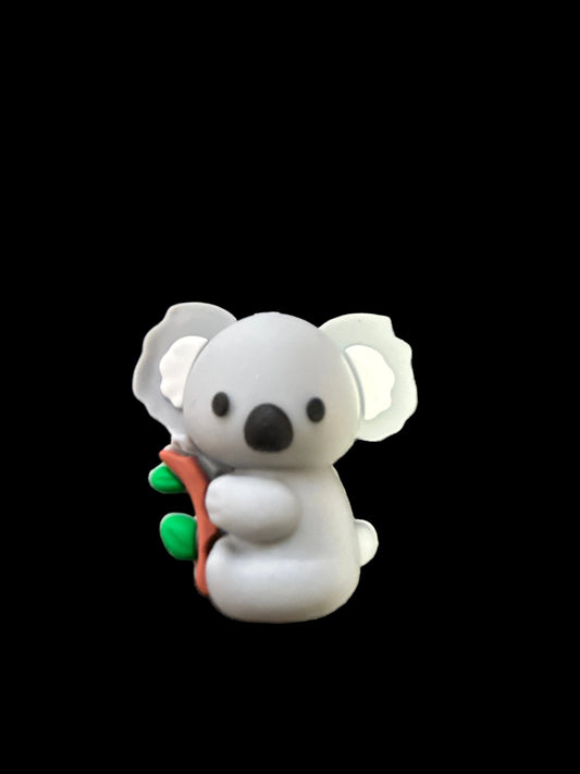 F/A47- (1)PC 1" 3D Koala Bear Focal Bead for DIY Keychains, Wristlets, Cup Charms, Car Charms ETC