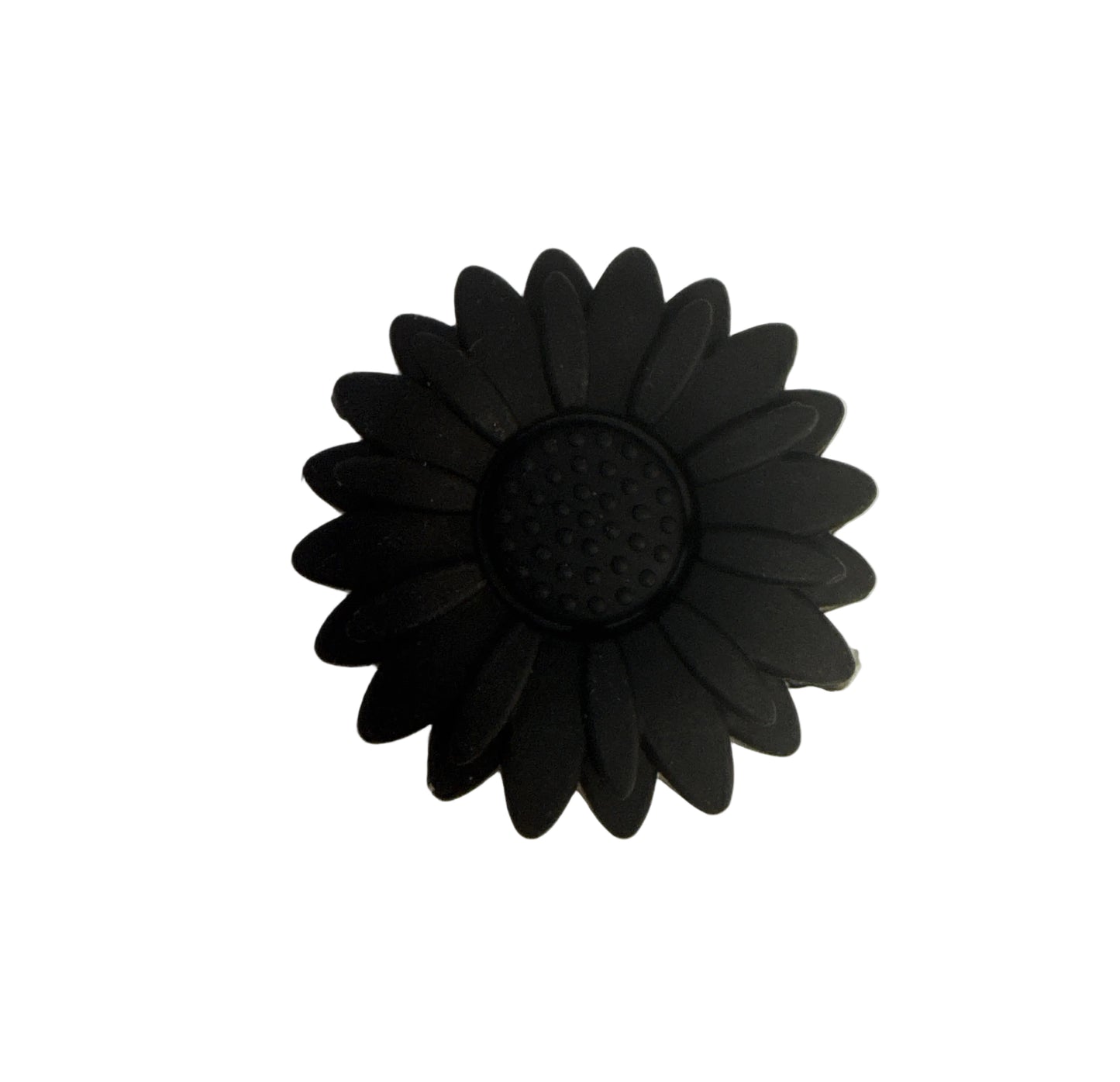 F48- (1)PC- 29mmLarge Size BLACK Daisy Flower Focal Bead