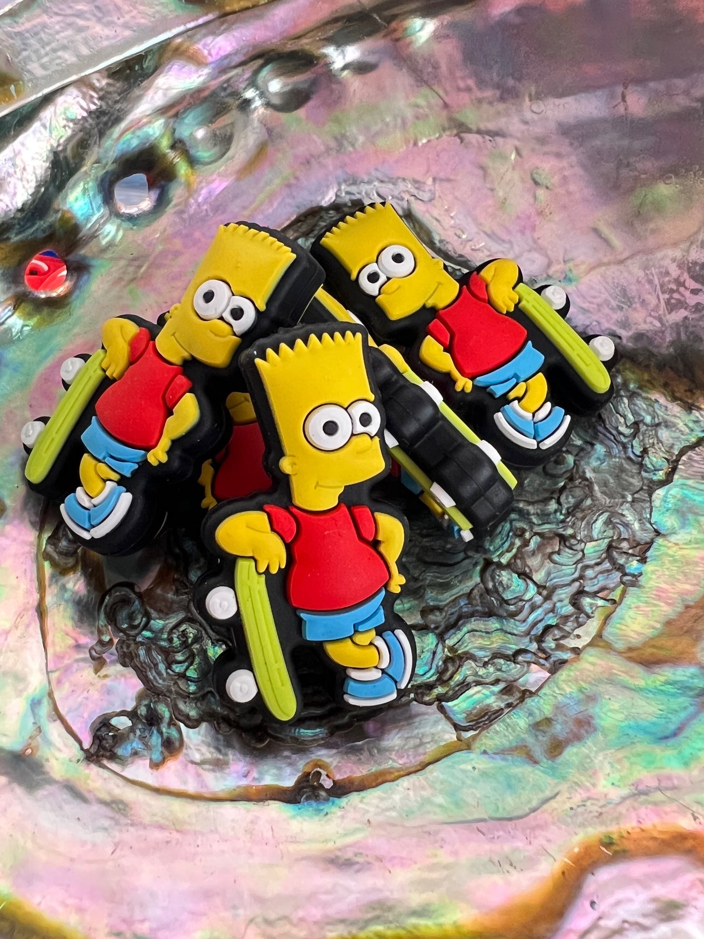 (1)PC- Bart with Skateboard Focal Bead image 0