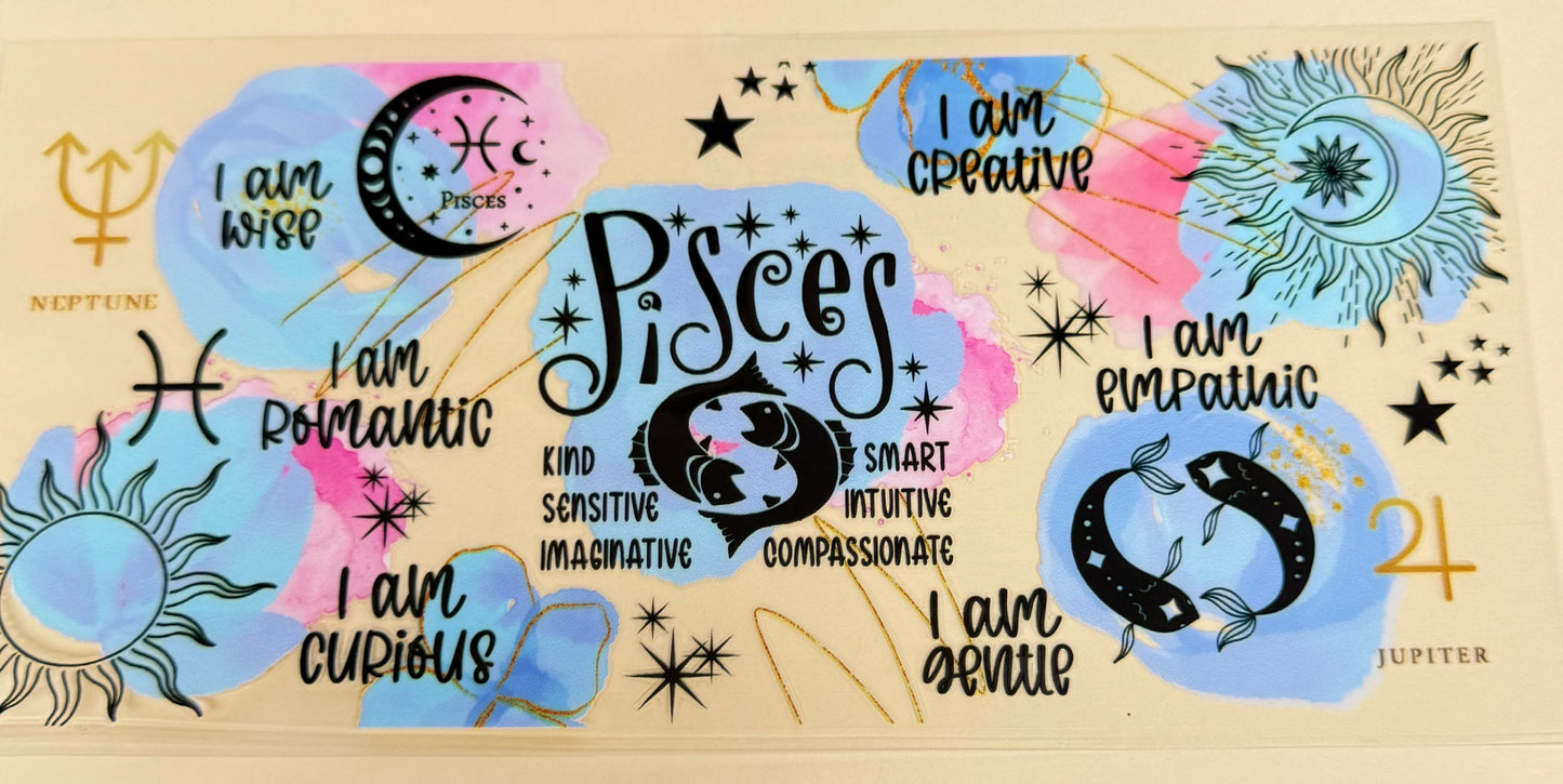 C421- HOROSCOPE- (1PC) 16OZ UV DTF Transfer Wrap/Sticker for Cup/Tumbler