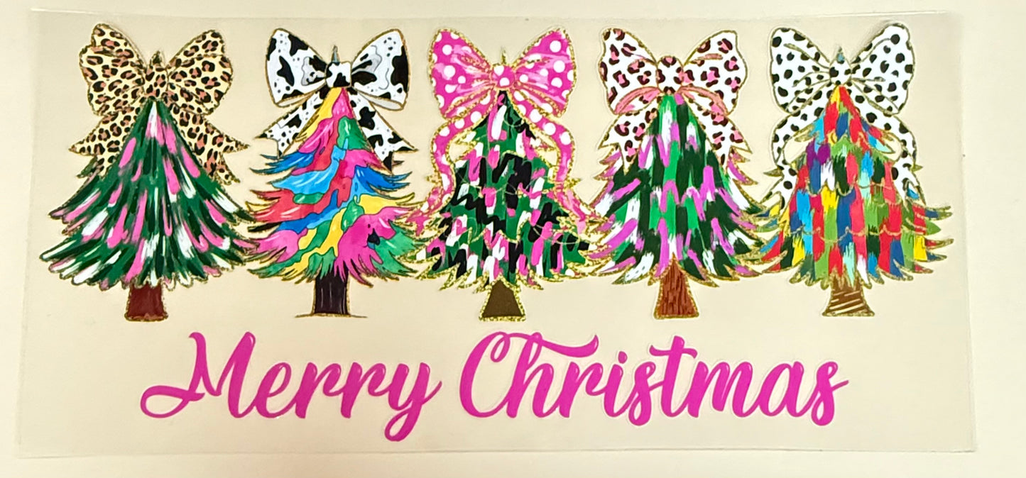 C457- (1PC) CHRISTMAS TREES 16OZ UV DTF Transfer Wrap/Sticker for Cup/Tumbler