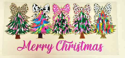 C457- (1PC) CHRISTMAS TREES 16OZ UV DTF Transfer Wrap/Sticker for Cup/Tumbler