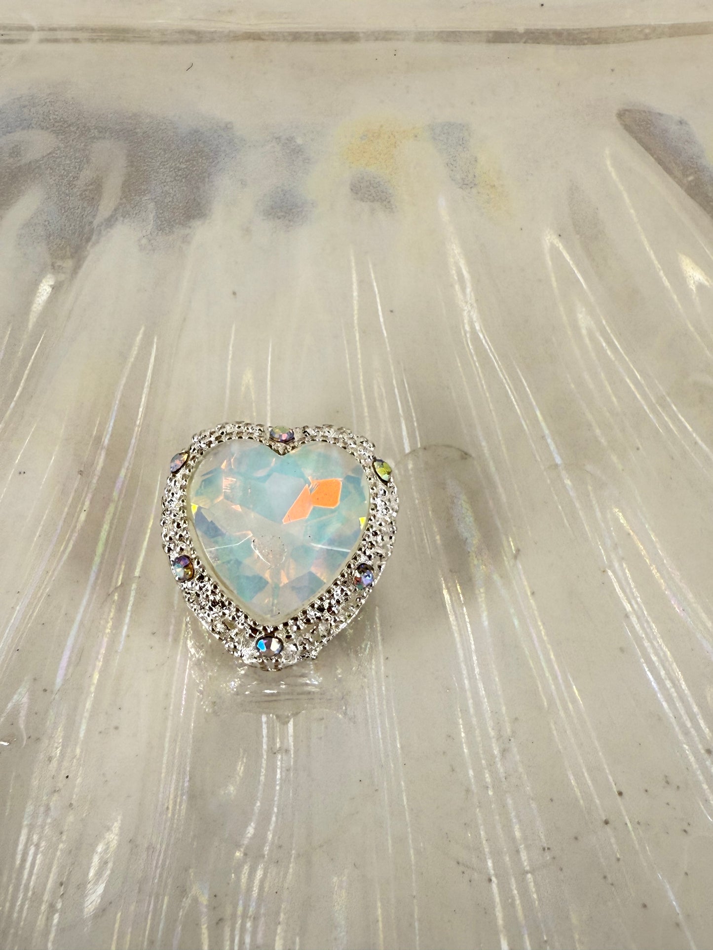 R97- (1PC) CHOOSE YOUR COLOR- High Quality ALLOY 19mm Heart Fancy Rhinestone Gemstone Sparkle Crystal Elegant Beads for DIY