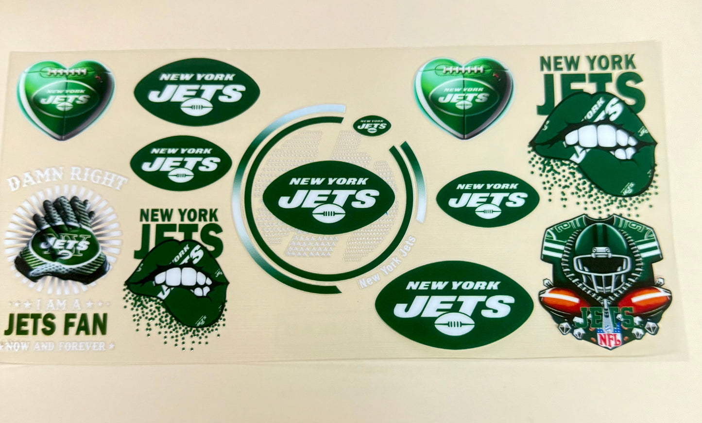 C320- (1PC) JETS 16OZ UV DTF Transfer Wrap/Sticker for Cup/Tumbler