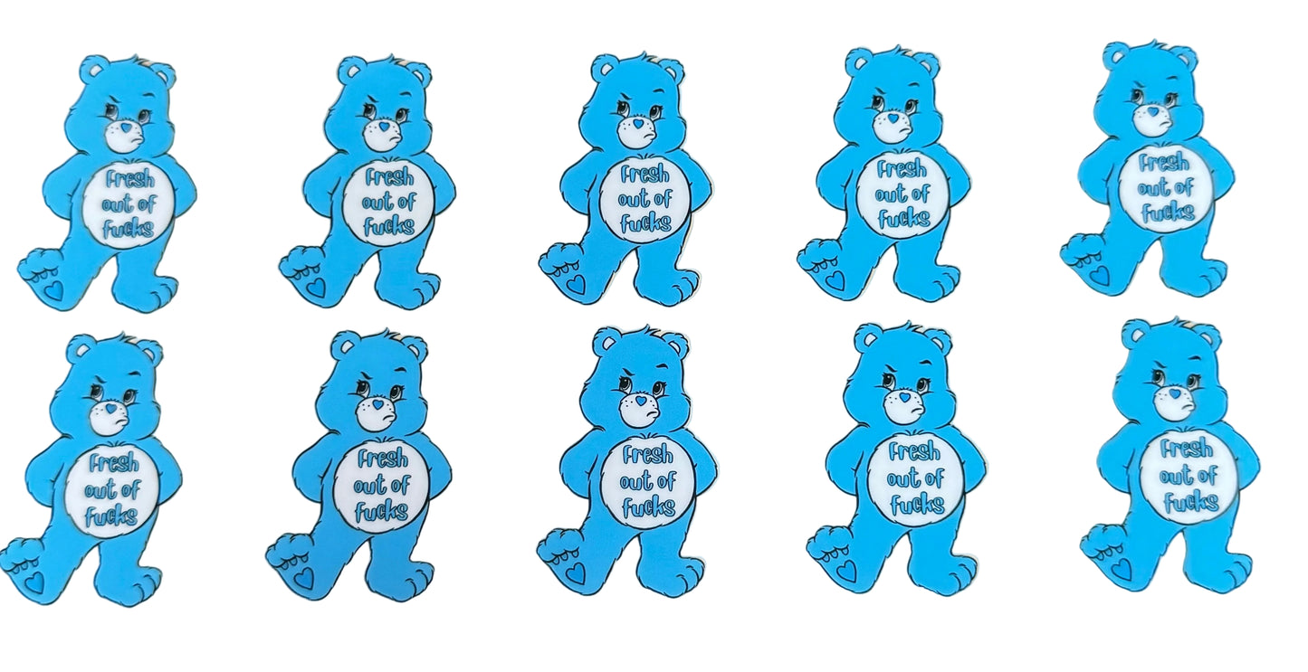 C367- (1PC) SWEAR BEARS 16OZ UV DTF Transfer Wrap/Sticker for Cup/Tumbler