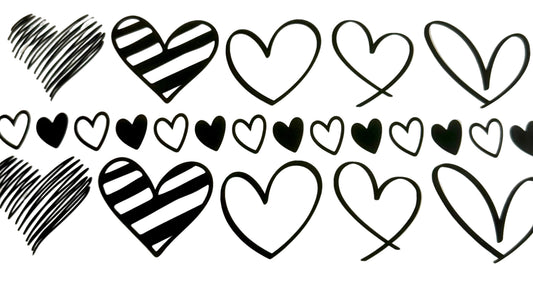 C296- (1PC) HEARTS 16OZ UV DTF Transfer Wrap/Sticker for Cup/Tumbler