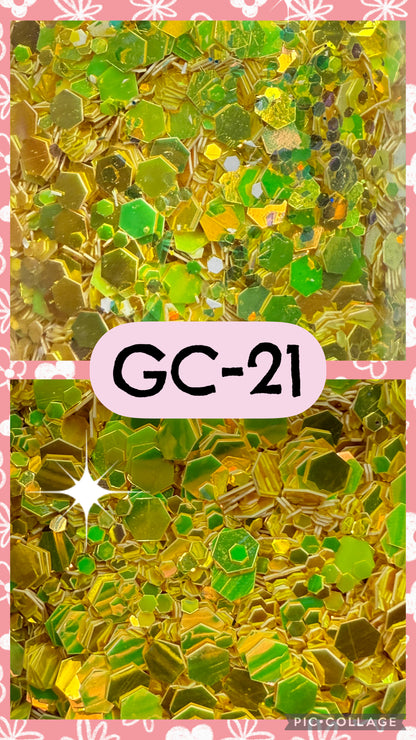 GC3-GC34 GLITTER COLORS