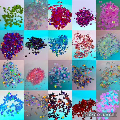 POLYMER CLAY SLICES/ GLITTER SHAPES/ TOPPERS FOR CUSTOM CUPS