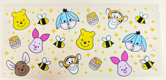 C502- (1PC) BABY POOH 16OZ UV DTF Transfer Wrap/Sticker for Cup/Tumbler