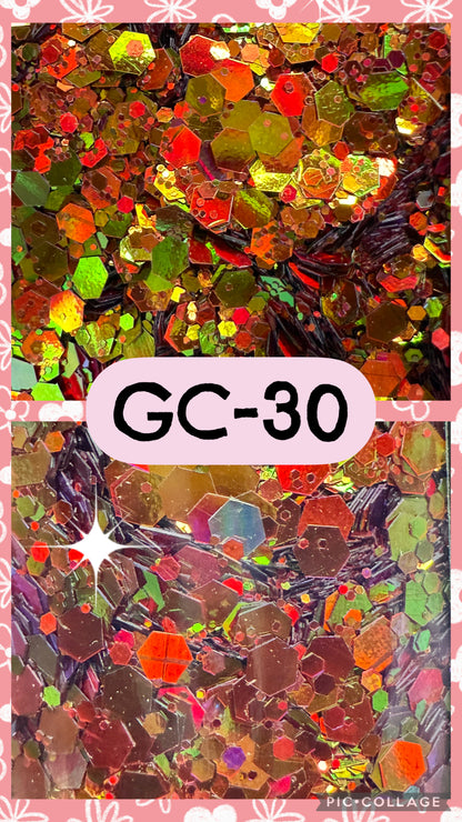 GC3-GC34 GLITTER COLORS