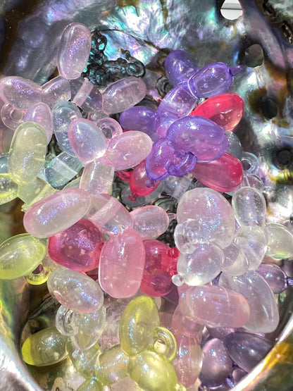 3 PCS- 33mm Balloon Dog Mixed  UVAB Galaxy Iridescent Glitter Acrylic Beads image 0