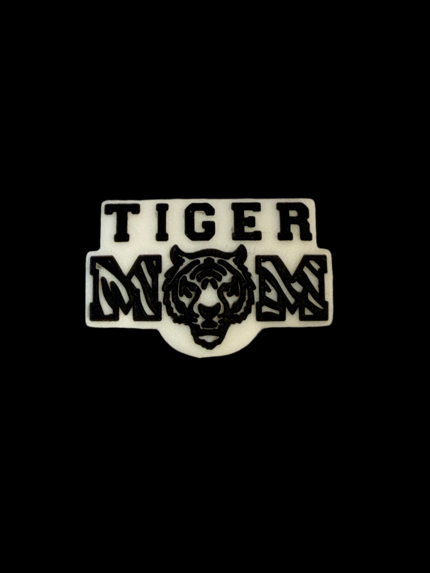 F/M31- (1)PC 1.1" Tiger MOM W/Striped Tiger Face Focal Bead for DIY Keychains, Wristlets, Cup Charms, Car Charms ETC