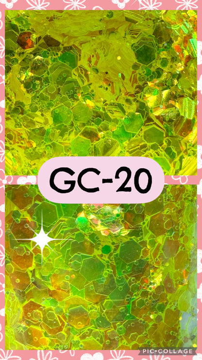 GC3-GC34 GLITTER COLORS