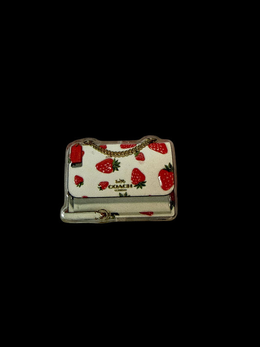 F/ACR31- (1)PC 1" Fashion C Purse/Bag Acrylic Focal Bead for DIY Pens, Keychains, Wristlets, Cup Charms, Car Charms ETC