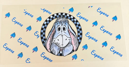 C392- (1PC) EEYORE 16OZ UV DTF Transfer Wrap/Sticker for Cup/Tumbler