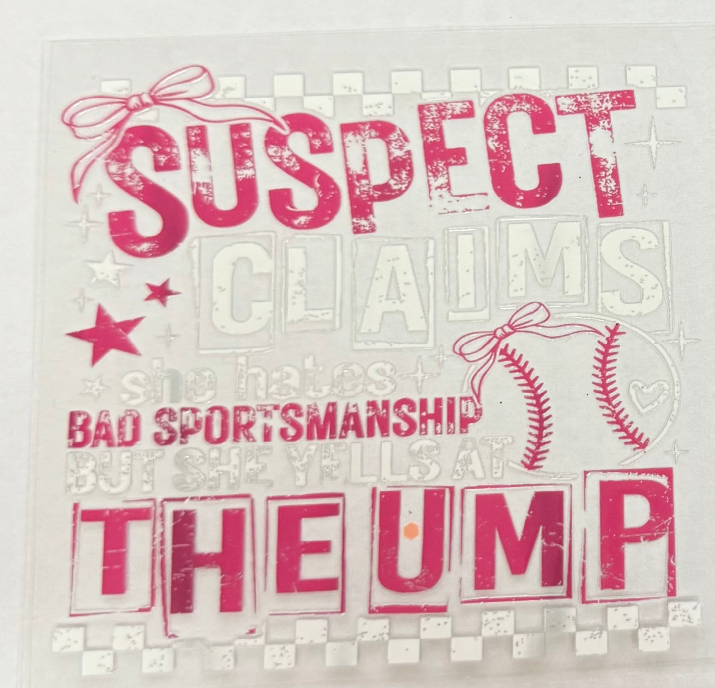 C584- (1PC) BAD SPORTSMANSHIP 16OZ UV DTF Transfer Wrap/Sticker for Cup/Tumbler