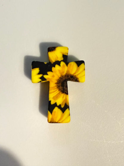 F/R16- (1)PC 1.2" Choose your color- Sunflower/Skull/Roses Focal Bead for DIY Keychains, Wristlets, Cup Charms, Car Charms ETC