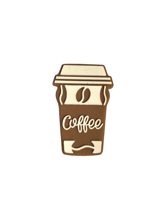 F/COF5 (1)PC 1.2" Coffee Cup W/Bean Focal Bead for DIY Keychains, Wristlets, Cup Charms, Car Charms ETC