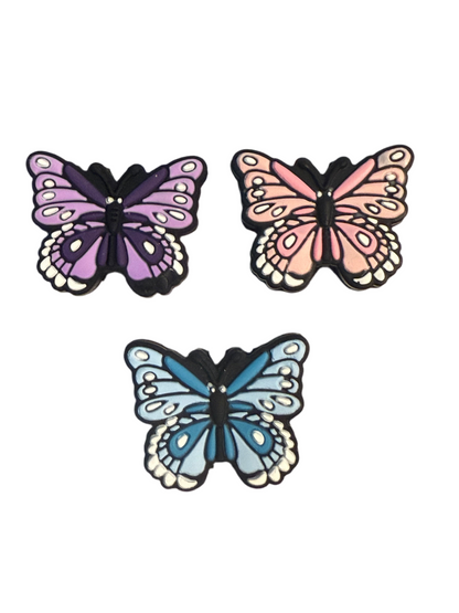 F/A32- (1)PC 1" Choose your color- Butterfly Focal Bead for DIY Keychains, Wristlets, Cup Charms, Car Charms ETC