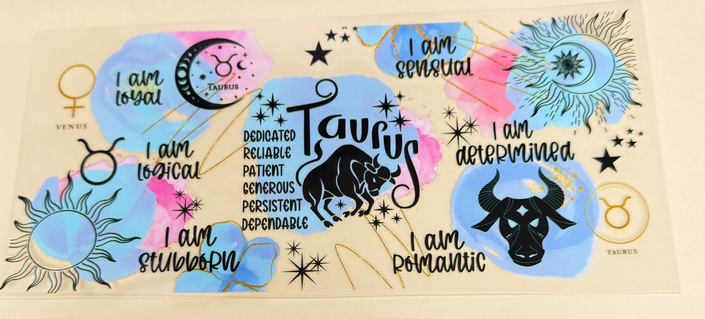 C421- HOROSCOPE- (1PC) 16OZ UV DTF Transfer Wrap/Sticker for Cup/Tumbler