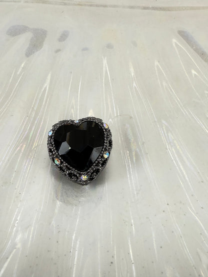 R97- (1PC) CHOOSE YOUR COLOR- High Quality ALLOY 19mm Heart Fancy Rhinestone Gemstone Sparkle Crystal Elegant Beads for DIY