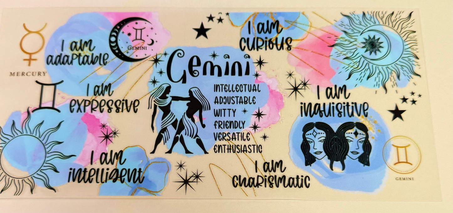 C421- HOROSCOPE- (1PC) 16OZ UV DTF Transfer Wrap/Sticker for Cup/Tumbler