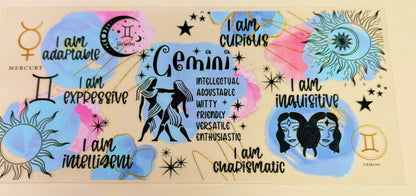 C421- HOROSCOPE- (1PC) 16OZ UV DTF Transfer Wrap/Sticker for Cup/Tumbler