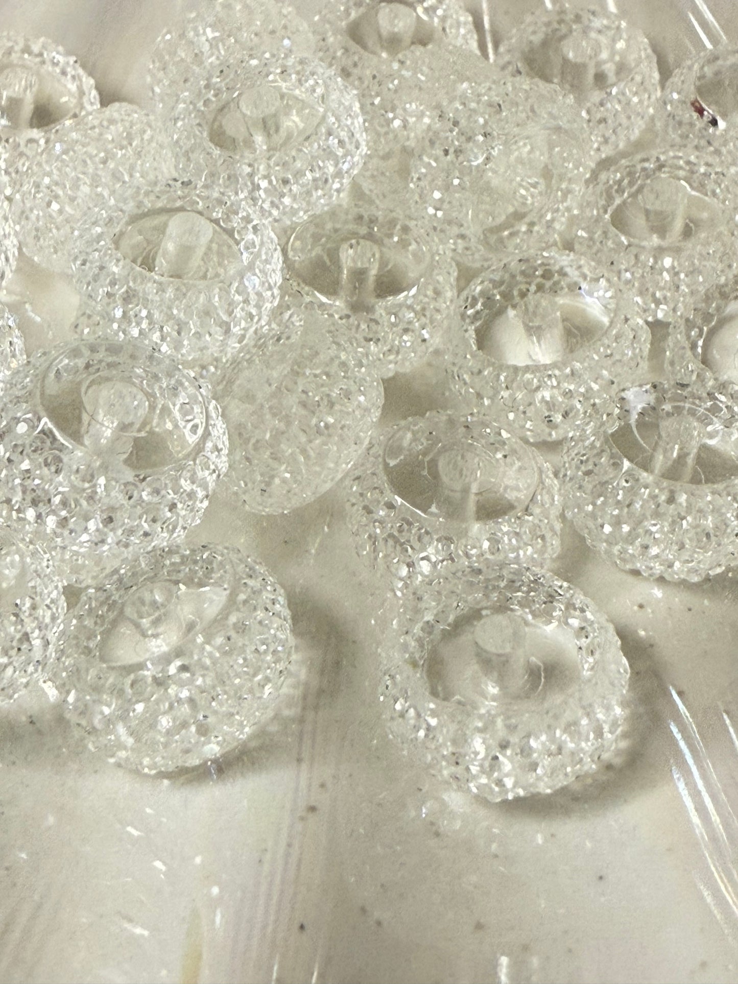 R69-(10PCS) 12mm JELLY CLEAR Round Rondelle Style Spacer Plastic/Acrylic Beads for DIY