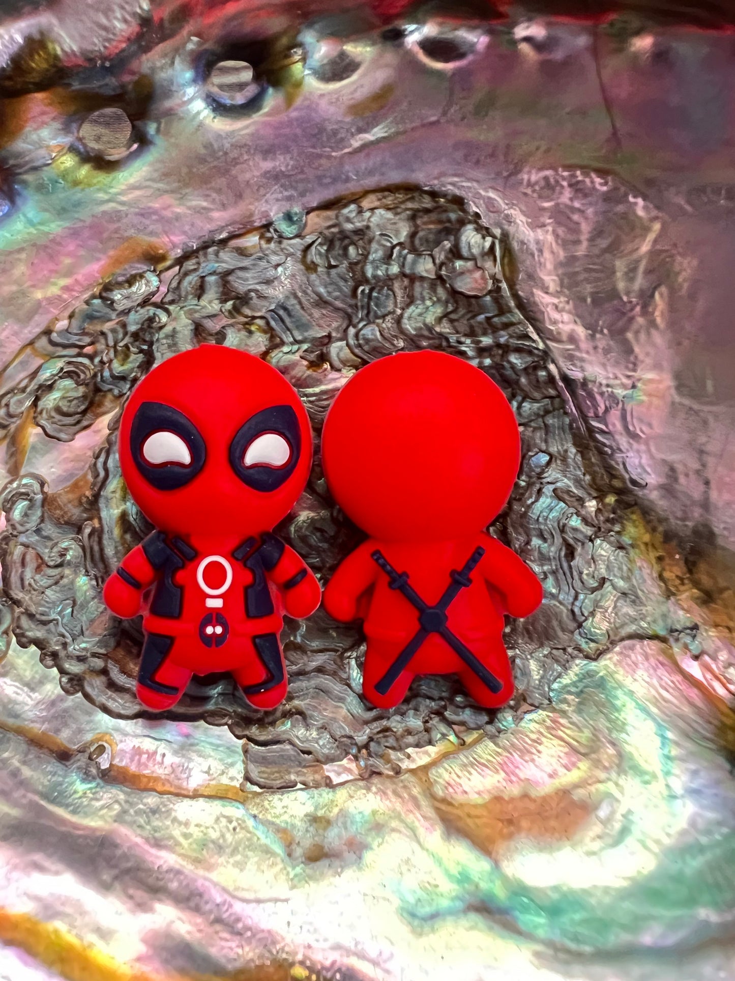 (1)PC- 3D Standing Red Hero/Pool guy Silicone Focal Bead image 0