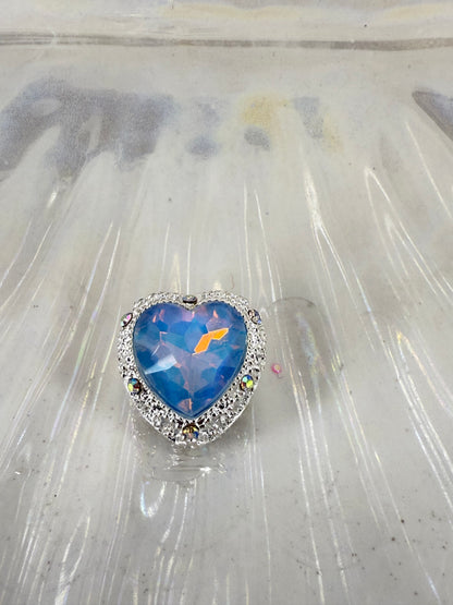 R97- (1PC) CHOOSE YOUR COLOR- High Quality ALLOY 19mm Heart Fancy Rhinestone Gemstone Sparkle Crystal Elegant Beads for DIY