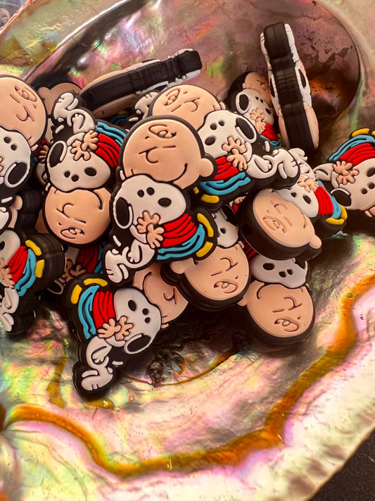 (1)PC- Charlie & Snoopy Focal Bead image 0