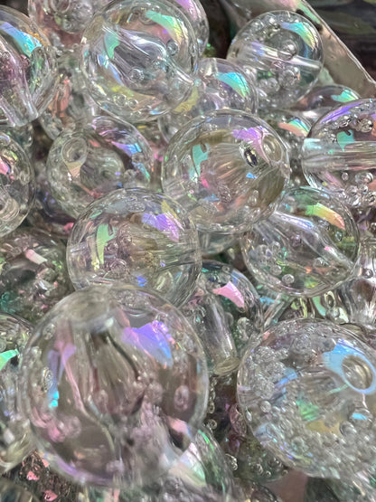 10 PCS- 15mm Clear Transparent UVAB Acrylic Galaxy Shimmer Bubble image 2