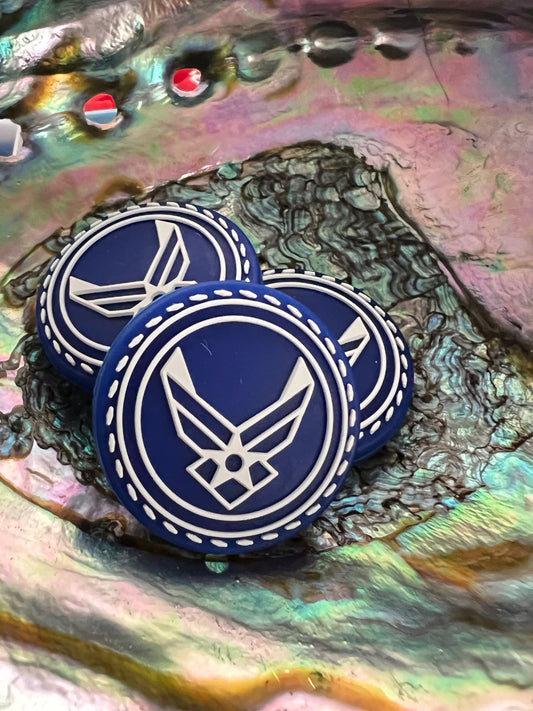 (1)PC- ROUND Shape U.S. Air Force  Focal Bead image 0