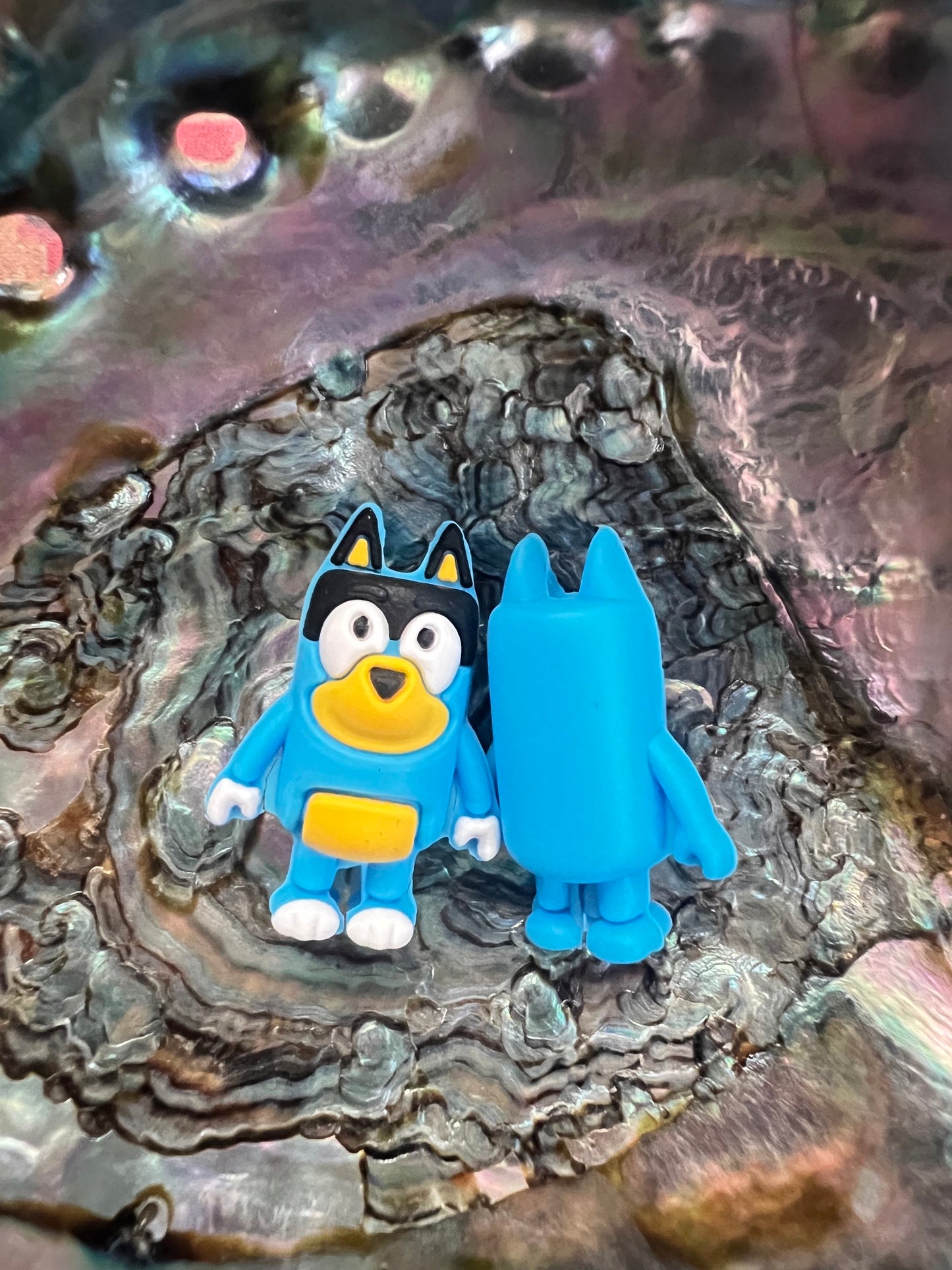 (1)PC- 3D CUTE Standing Blue B-l-u-e-y DOG Silicone Focal Bead image 0