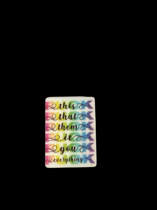 F/BW10- (1)PC 1.2" F*CK This that them it you everything Focal Bead for DIY Keychains, Wristlets, Cup Charms, Car Charms ETC