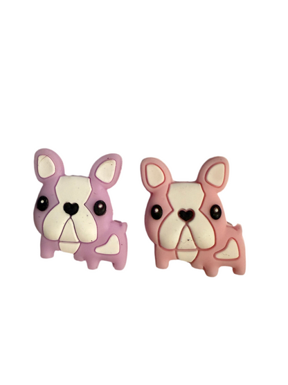 F/A26- (1)PC 1" Choose your color- Cute Bull Dog Focal Bead for DIY Keychains, Wristlets, Cup Charms, Car Charms ETC