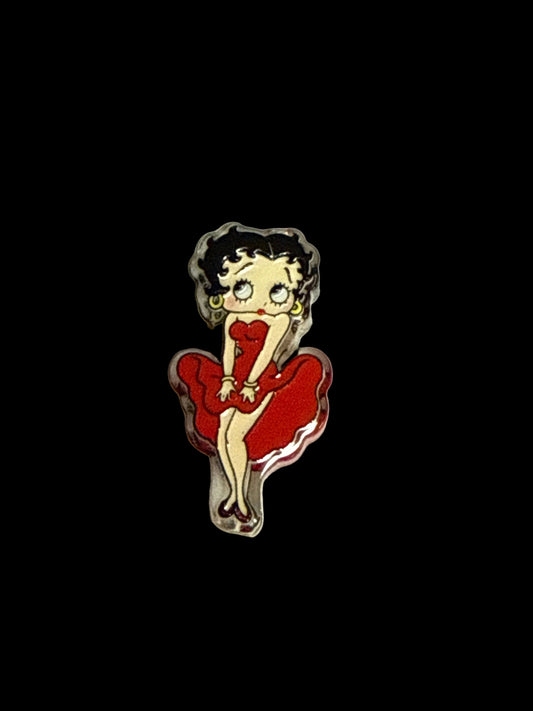 F/ACR44- (1)PC 1" Betty Boop Acrylic Focal Bead for DIY Pens, Keychains, Wristlets, Cup Charms, Car Charms ETC