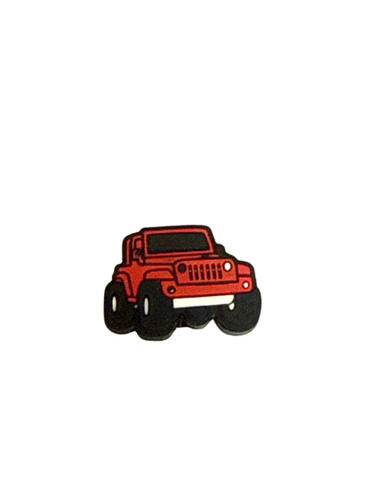 F/B40- (1)PC RED JEEP Focal Bead