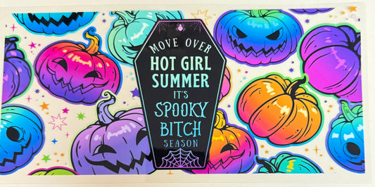C452- (1PC) SPOOKY B SEASON 16OZ UV DTF Transfer Wrap/Sticker for Cup/Tumbler