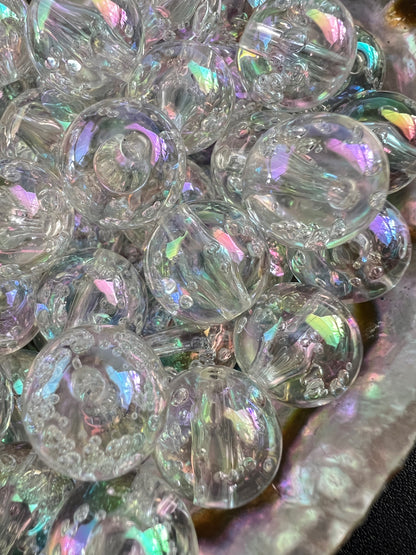 10 PCS- 15mm Clear Transparent UVAB Acrylic Galaxy Shimmer Bubble image 1