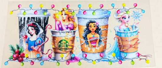 C476- (1PC) PRINCESS COFFEE 16OZ UV DTF Transfer Wrap/Sticker for Cup/Tumbler