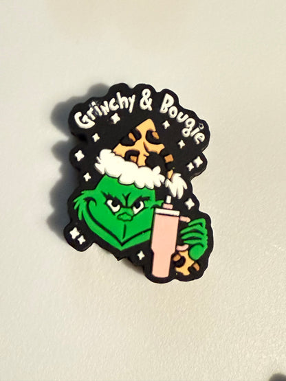 F/CHR4 (1)PC 1.1" Choose Your Style Christmas Green Guy Focal Bead for DIY Keychains, Wristlets, Cup Charms, Car Charms ETC