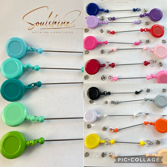 (1)PC- Choose your Color DIY Beadable ID Retractable Badge Reel Bar image 0