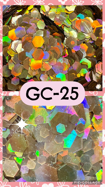 GC3-GC34 GLITTER COLORS