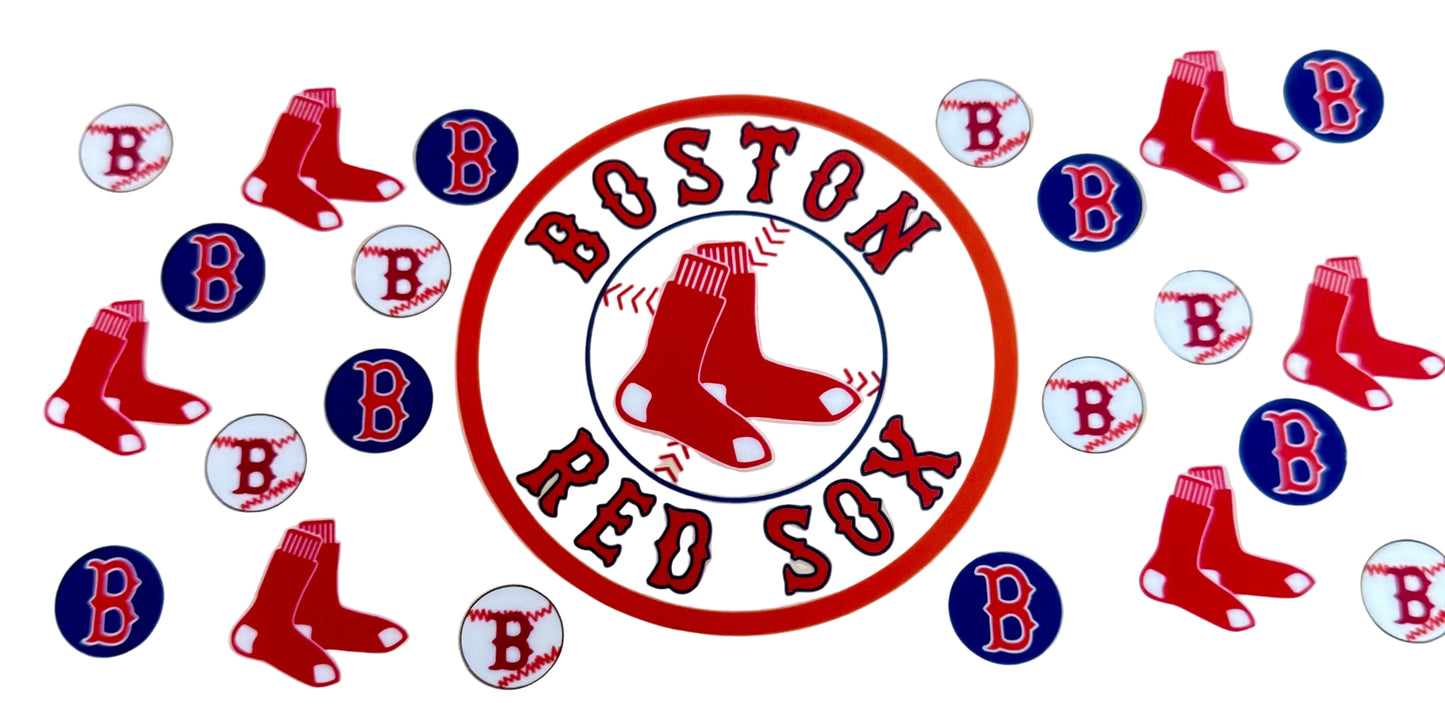 C341- (1PC) RED SOX 16OZ UV DTF Transfer Wrap/Sticker for Cup/Tumbler