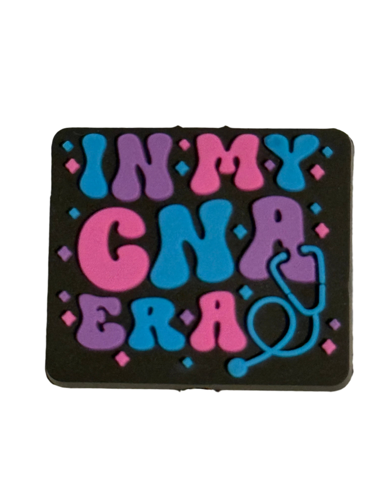F/C1- (1)PC 1.1" IN MY CNA ERA colorful Focal Bead for DIY Keychains, Wristlets, Cup Charms, Car Charms ETC