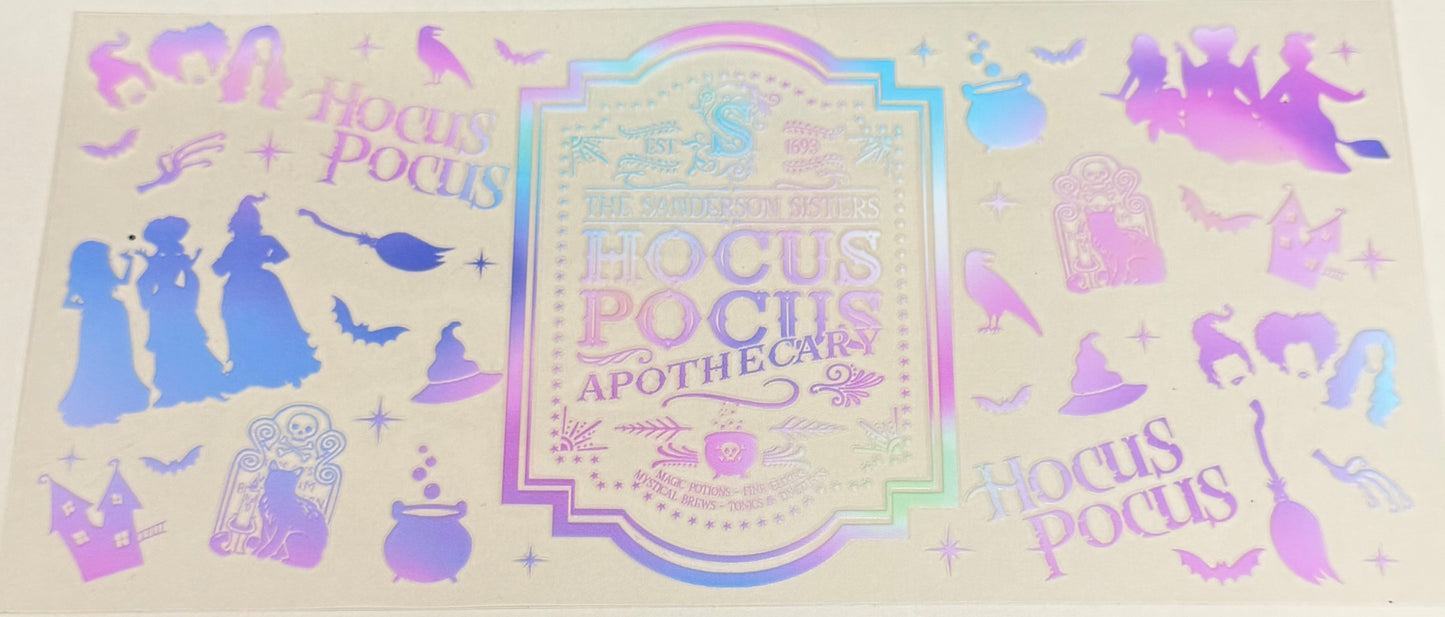 C469- (1PC) HOCUS POCUS 16OZ UV DTF Transfer Wrap/Sticker for Cup/Tumbler