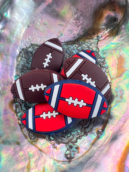 (1)PC- Choose Your Color- FOOTBALL  Focal Bead image 0